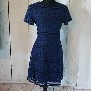 Alison Andrew's blue lace dress small